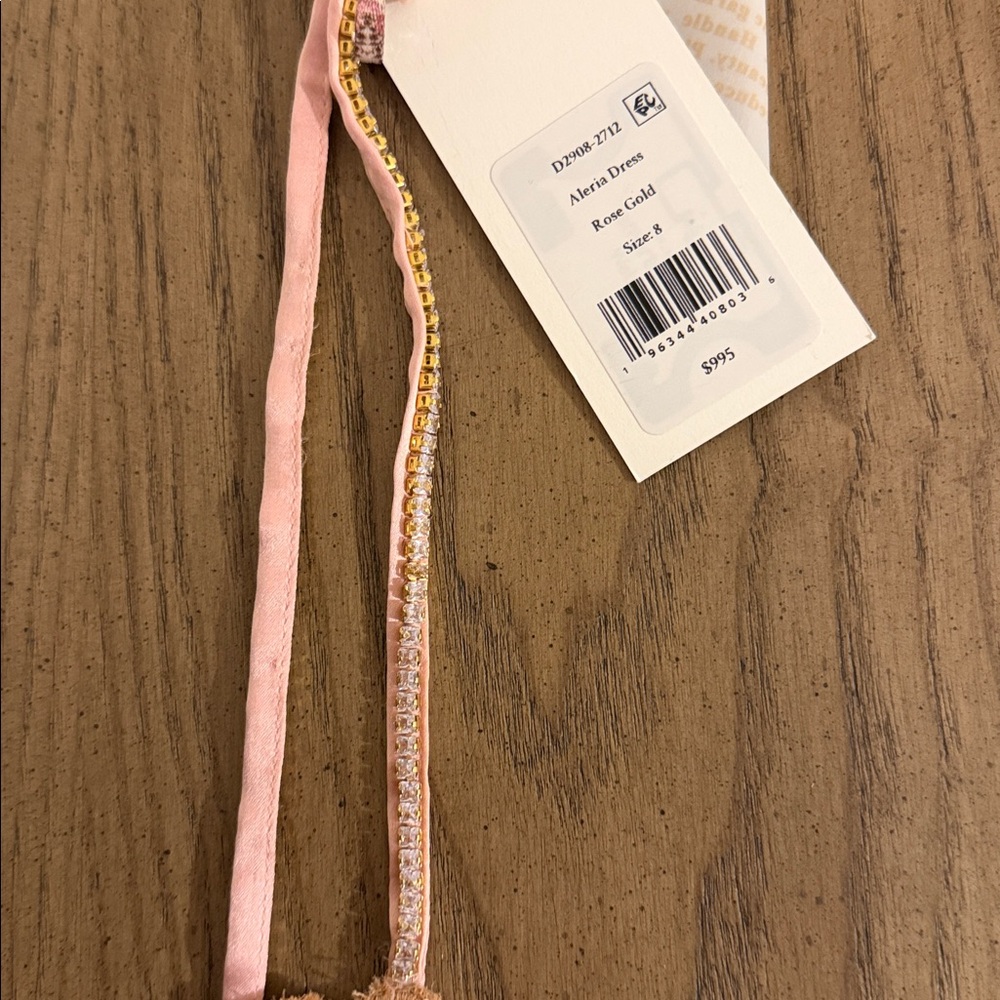LoveShackFancy Aleria Pink and Gold Sequin Floral Mini Dress - Picture 7 of 14
